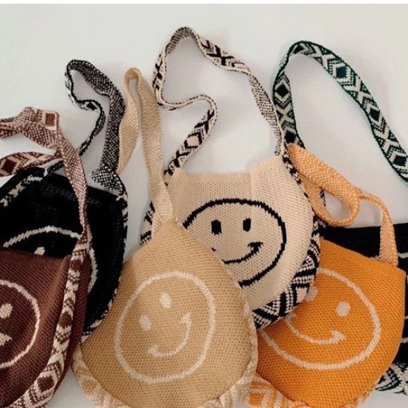LAST 1! Bohemian Aztec Smiley Face Woven Boho  Happy Casual Shoulder bag - Picture 10 of 16